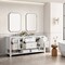 James Martin Vanities Breckenridge 72in Double Vanity, Bright White w/ 3 CM Carrara Marble Top 330-V72-BW-3CAR - alternate 5